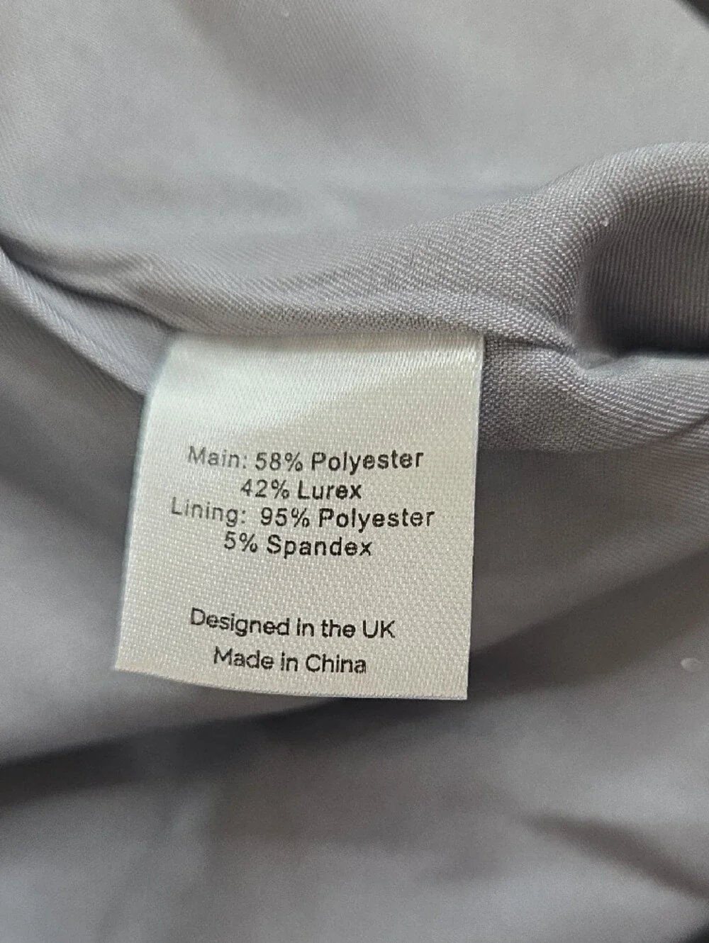SLA The Label Santorini Womens Glitter Grey Wide-Leg Trousers M